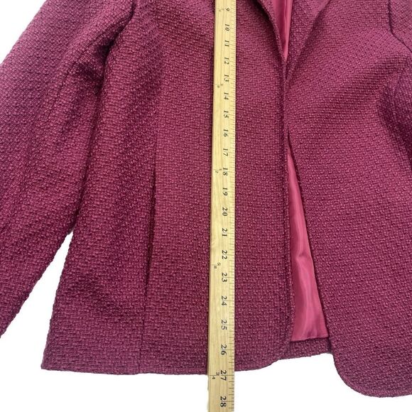 Alfred Dunner Women’s "Wine Country"  Merlot Blazer Jacket size 12 Pre‎ Owned - Picture 4 of 14